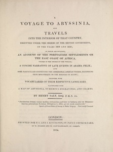 A Voyage to Abysinnia